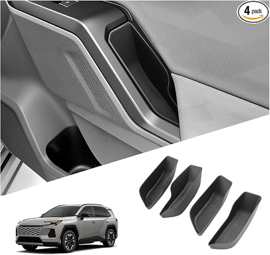 SKTU 4Pack for 2026 Toyota RAV4 Door Side Storage Box for 2026+ Toyota RAV4 (LE/SE/XLE Premium/Woodland/XSE/Limited) Door Handle Organizer 2026 RAV4 Accessories Insert Glove Pallet (Front & Rear)