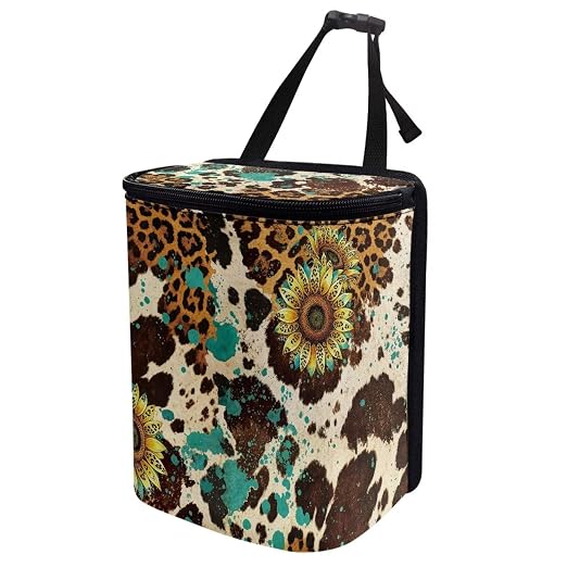 Car Accessories Back Seat Multipurpose Cars Trash Can with Lid, Leak Proof Waterproof Hanging Cars Garbage Can for Road Trip Travel, Music Notes Dachshund