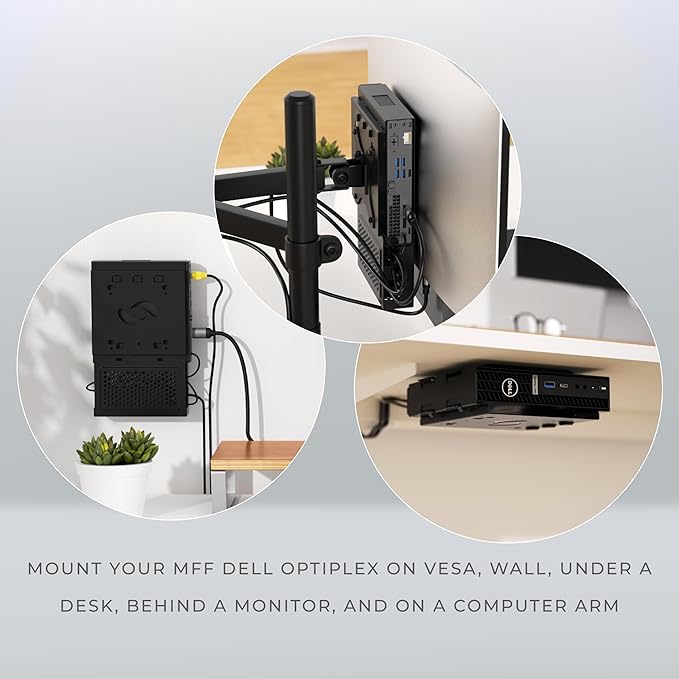 HumanCentric Power Supply Holder Add-On for HumanCentric Dual VESA Sleeve Part Number 101-2110, Compatible Only with Dell OptiPlex MFF, Metal Enclosure Box Optional Add On Requires Part 101-2110
