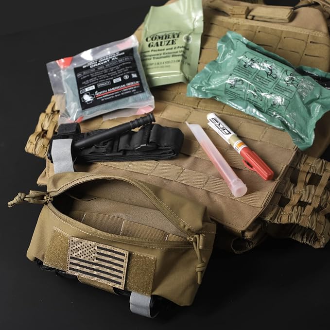 WYNEX Tactical Dump Drop Pouch, Dangler Pouch Utility Tool Pack Sub Abdominal Carrying Bag EDC Pocket Organizer Accessories for Plate Carrier Chest Rig