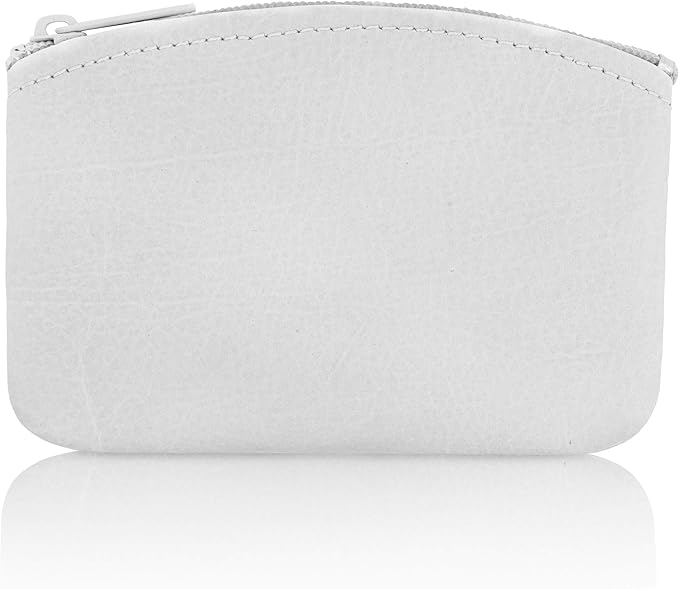 Genuine Leather Large Coin Purse for Women, Change Purse Zipper Wallet For Men Size 5x3 U.S.A. Made By Nabob Leather