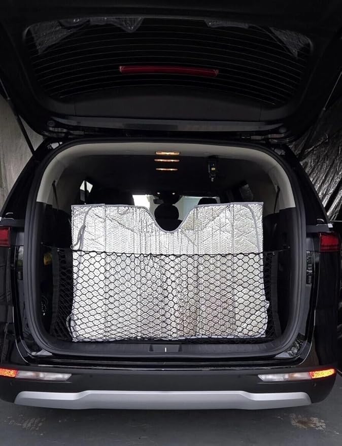 Rear Trunk Organizer Cargo Net for Kia Carnival 2022–2025 – Envelope Style Cargo Net for SUV – Premium Mesh Car Trunk Organizer Vehicle Carrier Storage – Compatible with Kia Carnival