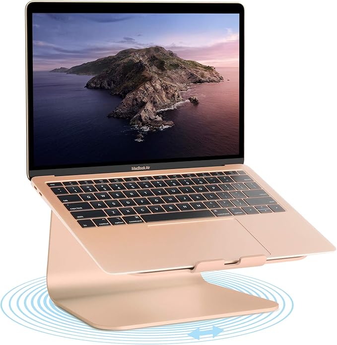 Rain Design mStand360 Laptop Stand with Swivel Base, Gold (10073)