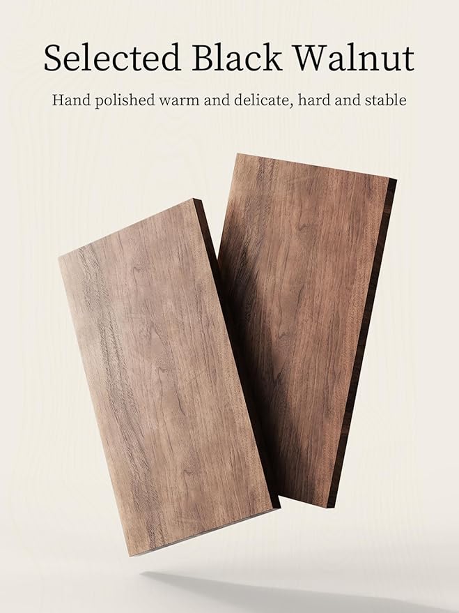 Hagibis Mac mini Stand, Black Walnut Desktop Stand Dustproof Laptop Holder Cooling Heat Disspation Mount for Mac mini M4 Pro 2024 (MMP04)
