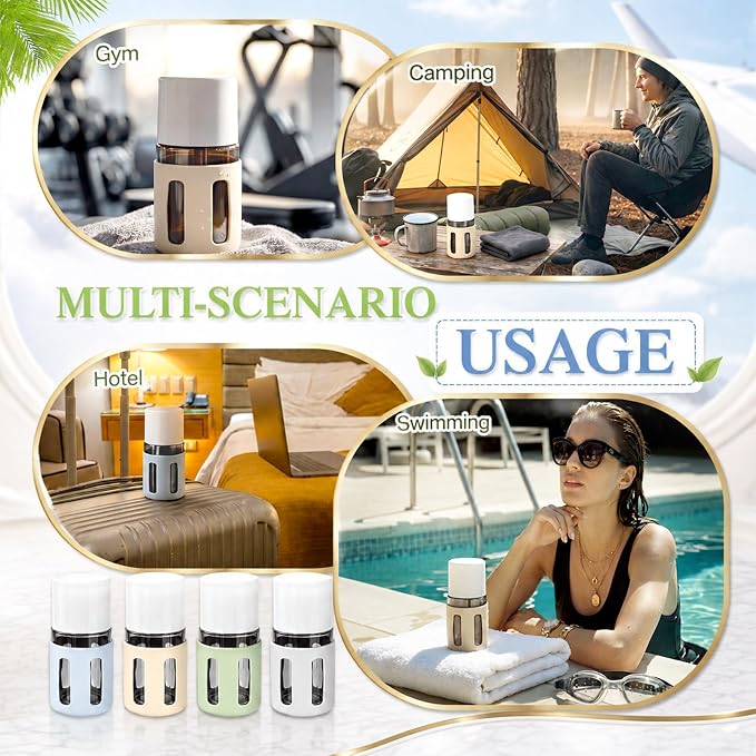 5 Pack 4 in 1 Travel Bottles Set Bulk, Leak Proof Travel Containers for Toiletries with Spray Bottle, Lotion Bottle and Flip Cap Bottles, Portable TSA Approved Trip Accessories