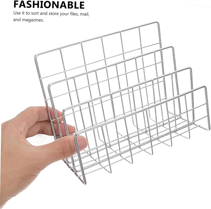 OSALADI Desktop Mail Sorter Organizer Multi Compartment File Holder for Home Office Chic Design for Papers Receipts Mail Keeps Workspace Tidy and Organized