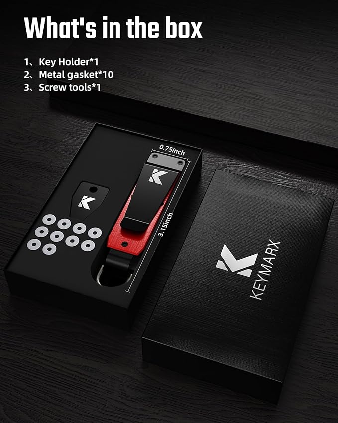 Key Organizer for Men Compact Key Holder Minimalist Key Case Metal Key Chain Key Holder for Keychain Secures 2-5 Keys
