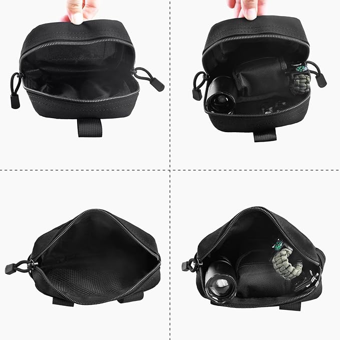 TRIWONDER Tactical Cigarette Pouch Molle Small Military Bag Battery Cigarette Case EDC Utility Card Holder Lighter Slot Mini Cigar Waist Pack