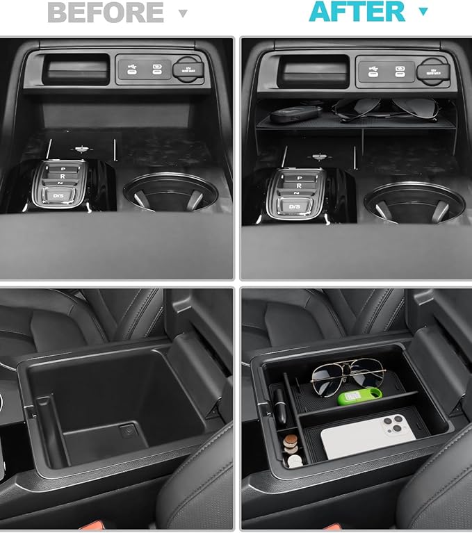 CDEFG 2Pcs for 2026 Honda Passport Center Console Organizer Tray, for 2026 Honda Passport (RTL/TrailSport Elite/TrailSport) Accessories Middle Console Armrest Storage Box