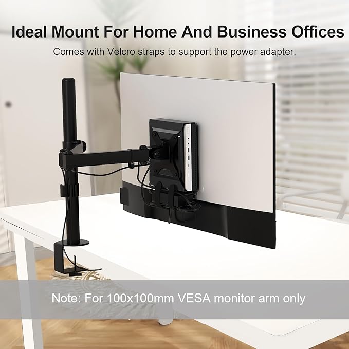 2 Pack Mini PC VESA Mount Compatible with HP Desktop Mini, Wall VESA and Under Desk Mount for HP Pro Mini 260 400,for HP ProDesk 400 405 600,for HP EliteDesk 705 800 805