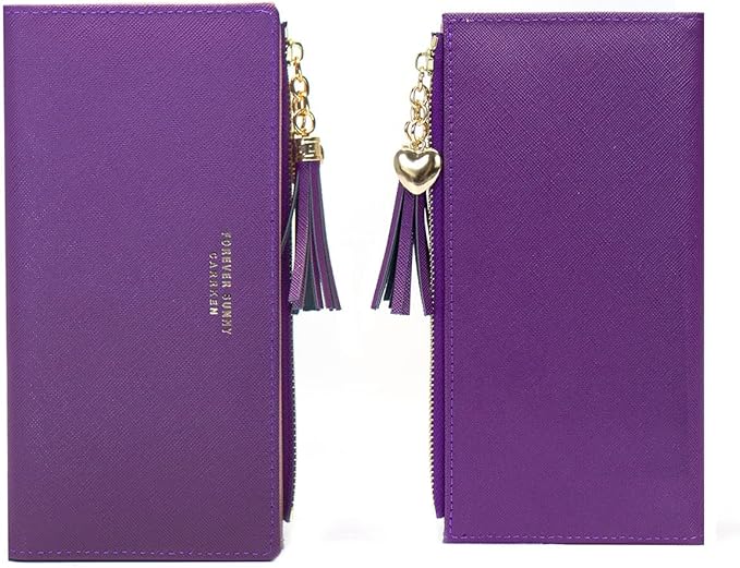 Valentoria Womens Wallet Cute Elegant Long Slim Card Holder Case Minimalist Coin Purse Thin Tassels Zip Clutch Wallets for Girls Ladies | Cute, Elegant, Long, Slim, Case, Minimalist