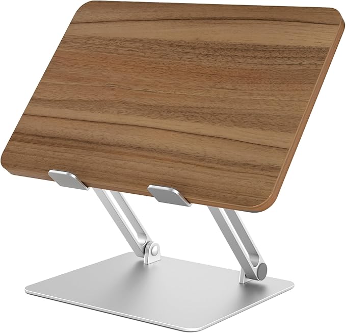 AVARO Adjustable Laptop Stand ??Ergonomic Laptop Stand with Customizable Height & Angle, Robust Design Laptop Riser for Desk, Portable, Foldable & Durable Computer Stand for Home or Office Use