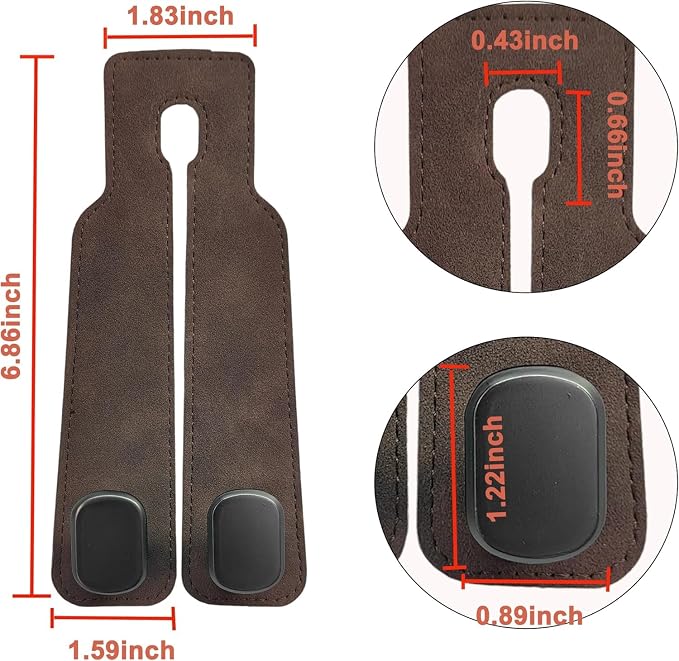 Amelity Car Headrest Hooks, Purse Hook for Vehicle 4 Pack Brown | Universal Car Interior Accessories for Women, Available in 2/4 Pack, Storage Hanger Holds Purses, Backpacks, Grocery Bags