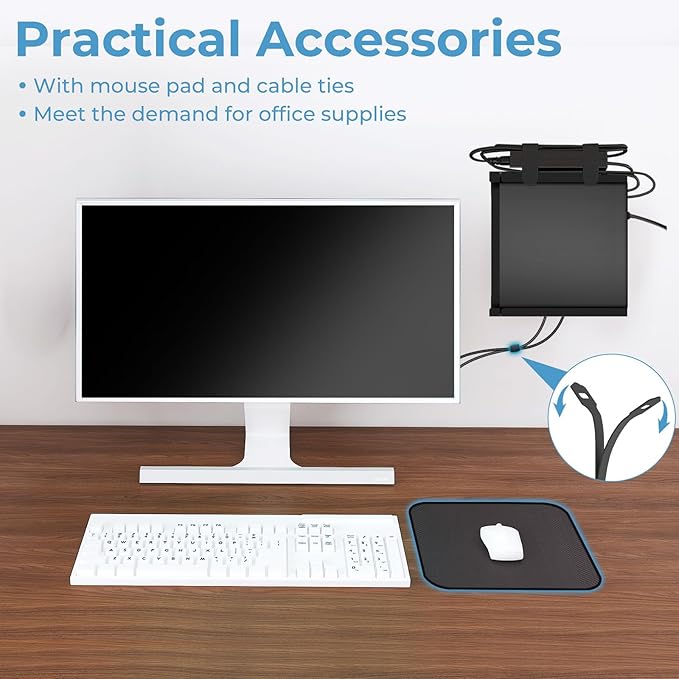Mini PC Mount for Dell OptiPlex MFF and Pro Micro PC VESA Wall and Under Desk Mount for Dell OptiPlex Micro Pc Mounting Bracket for Dell QCM1250 7050 7080 5070 7020 3000 7060 and More with Mouse Pad