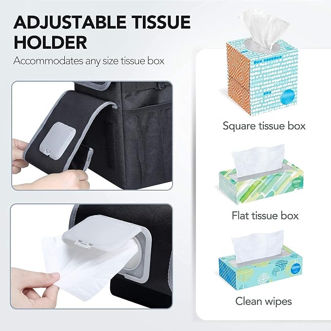 Farasla Waterproof Trunk Organizer with Leakproof Cooler Bag + Car Trash Can