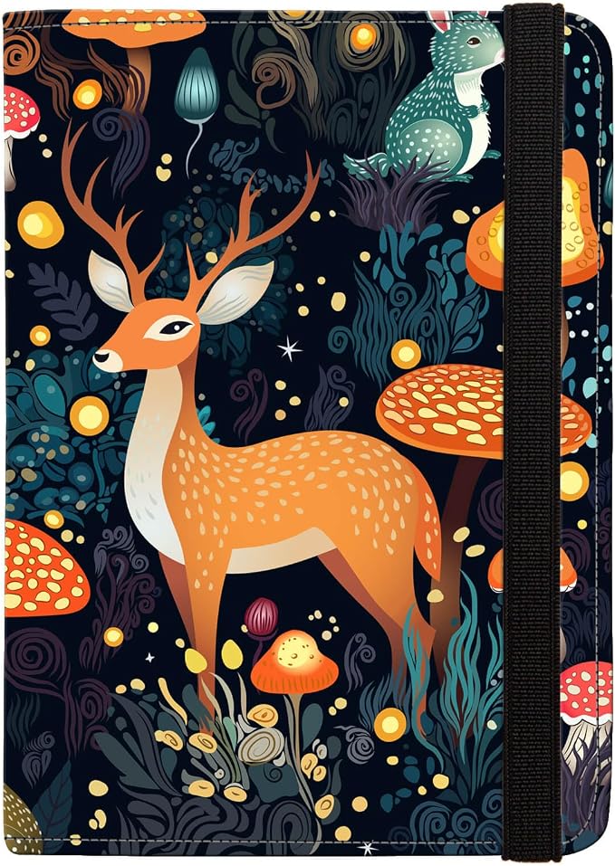 Passport Holder for Travel,Cute Passport Cover,Travel Wallet with Credit Card Slots Rfid passport Wallet Waterproof Documents Organizer Women Men (Reindeer)