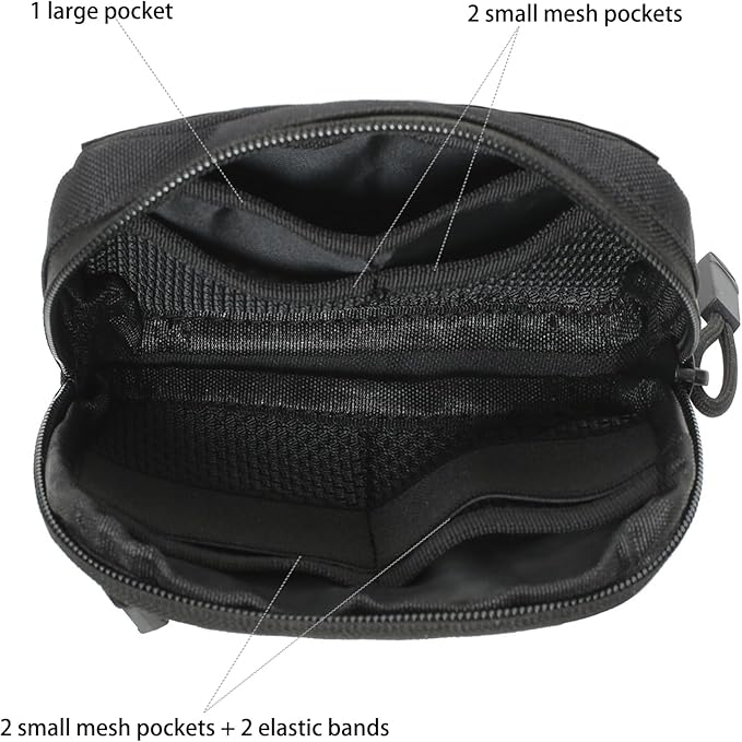Mini Heavy Duty Tactical Belt Pouch for Men - Small Molle Pouch,Tactical Admin Pouch Compact EDC Utility Gadget Gear Pouches for Traveling, Hiking