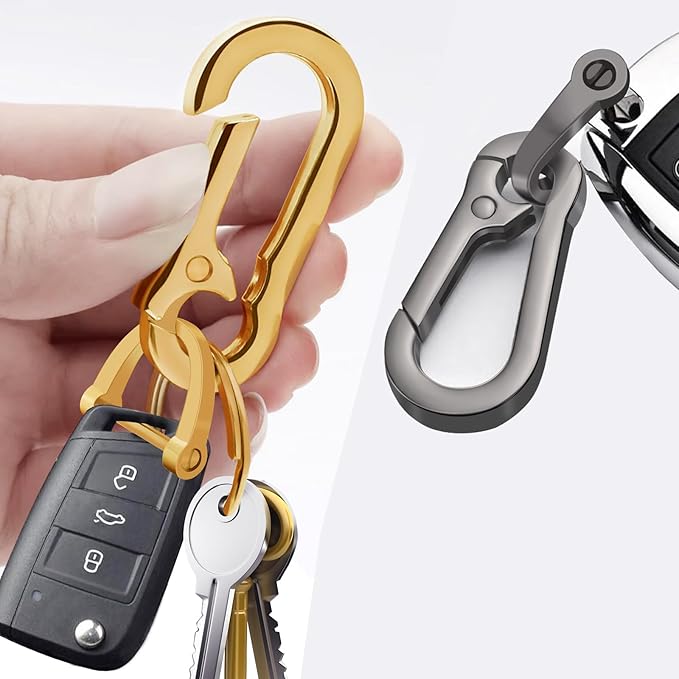 Zinc Alloy Key Chain 3 Packs Keychain Keyring Organizer Key Ring Holder Clip for Men and Women