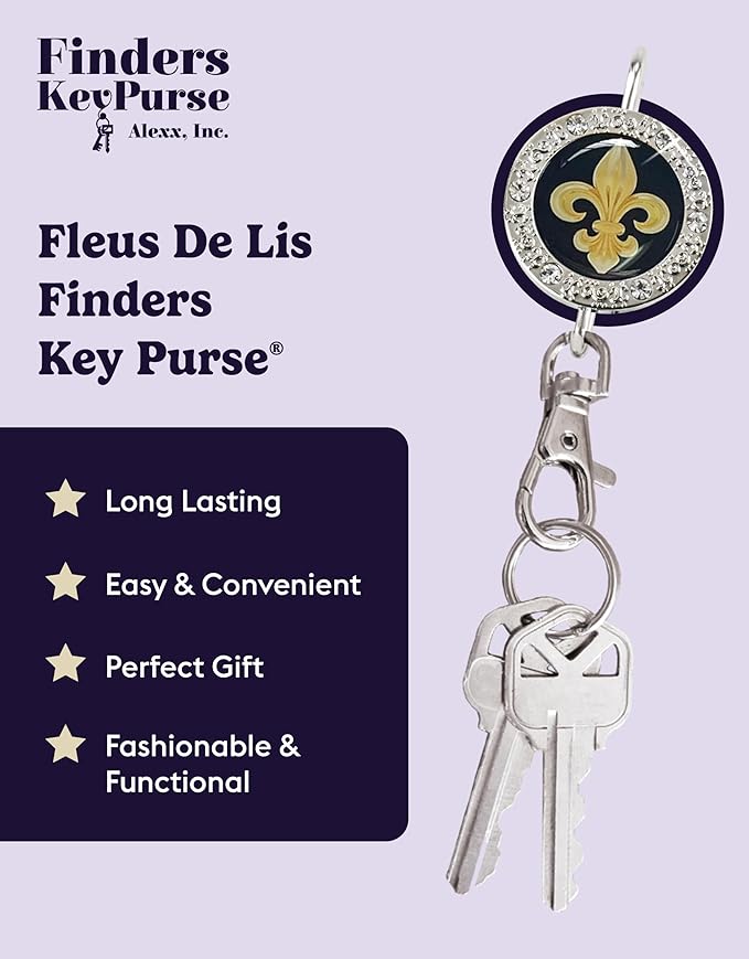Women’s Bag Charm Key Finder, Car Keychain Hook, Cute Purse Organizer & Tote Bag Accessories, Gifts for Mom - Bling