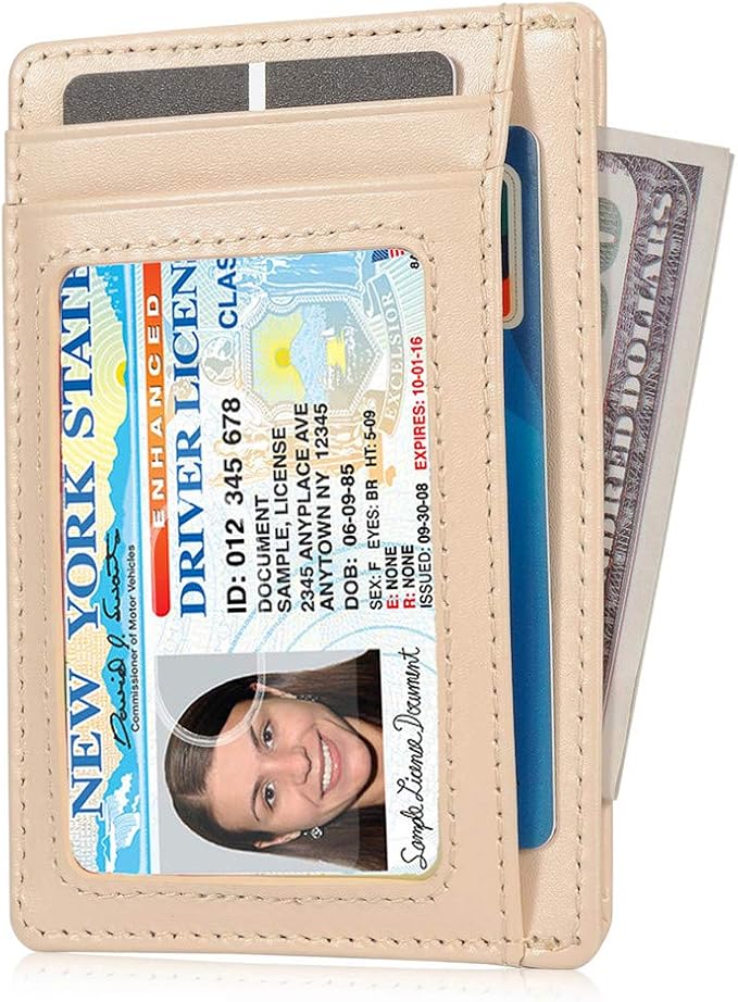 GH GOLD HORSE Slim RFID Blocking Card Holder Minimalist Leather Front Pocket Wallet for Women | Slim