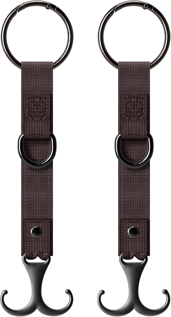 IronSeals 2 Pack Headrest Hooks for Car Seat, Heavy Duty Metal Utility Seat Hooks for Car Seat Organizer, Car Clips for Hanging Bag, Purse