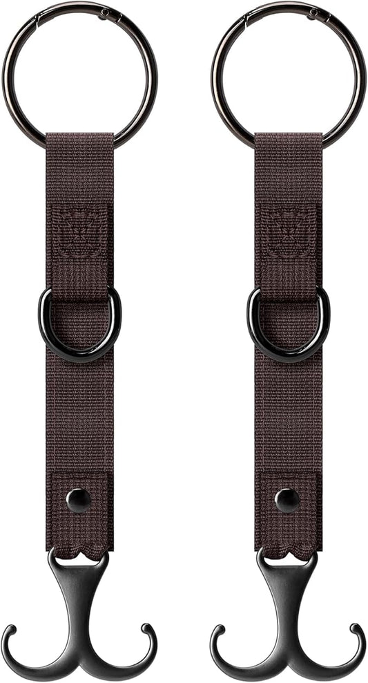 IronSeals 2 Pack Headrest Hooks for Car Seat, Heavy Duty Metal Utility Seat Hooks for Car Seat Organizer, Car Clips for Hanging Bag, Purse