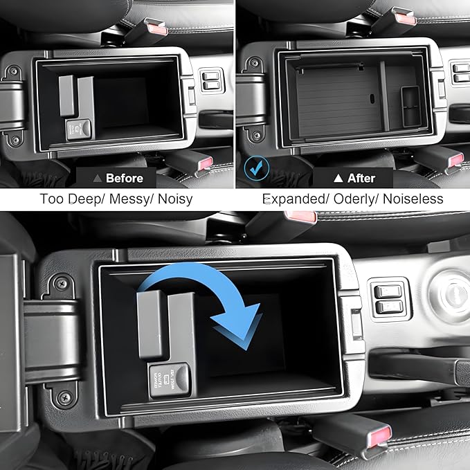 2021-2025 2026 Outlander Sport Center Console Organizer, (S/ES/LE/SE/Trail Edition/Ralliart/SEL/GT), with Coin Holder, Console Tray Insert 2023 2024 2025 Outlander Sport Accessories