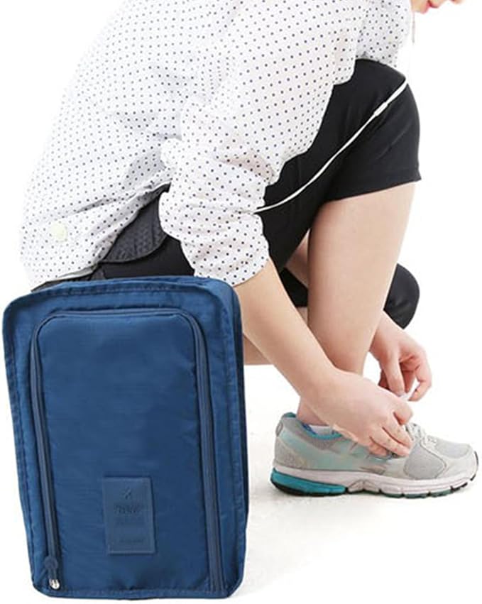 Mesh Shoe Carryall Bag, Water-Resistant Foldable Design with Separate Compartments for Travel Shoe Organiser