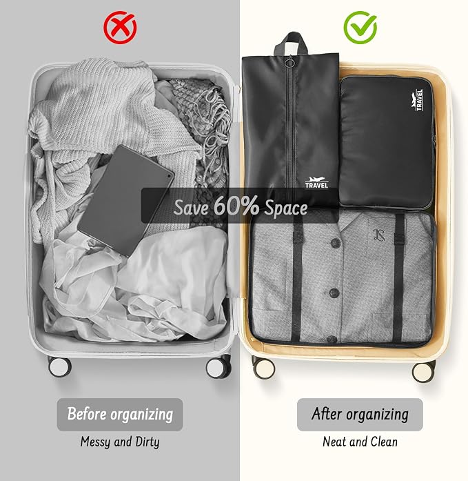 8 Set Packing Cubes for Travel Suitcase Organizer Bags Luggage Packing Cubes Set Travel Essentials Accessories Gifts for Women
