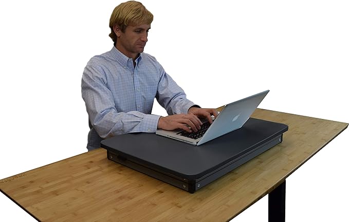 Uncaged Ergonomics CHANGEdesk Mini - Affordable Height Adjustable Stand Up Desk Conversion and Laptop Standing Desk Converter (2 Pack | Black)