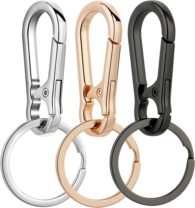 Wikavanli Metal Keychains Keyring Key Chain Ring Clip Holder Organizer for Home Car Keys Key Finder Women Men