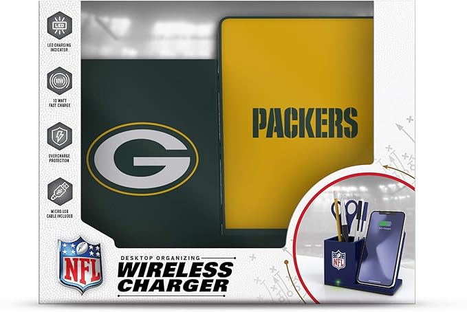 SOAR NFL Unisex Wireless Charging Stand and Desktop Organizer