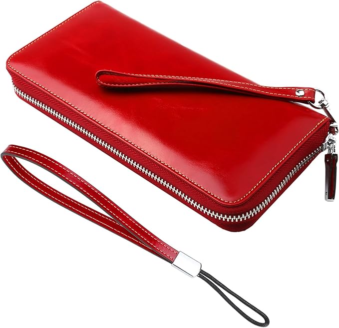 Lavemi Small Compact Women Wallet RFID Blocking Genuine Leather Bifold Purse with ID Windows