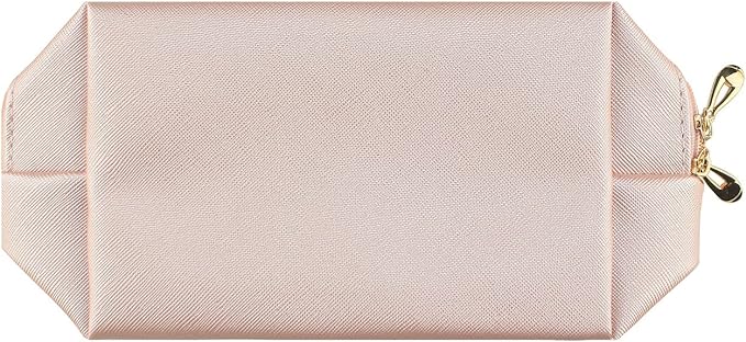 Small Makeup Bag Portable Cosmetic Bag for Women Makeup Pouch Waterproof Toiletry Bag for Travel (Light Pink, Normal)