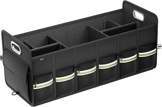 FLORICH Trunk Organizer for Suv, Large Truck Organizer Back Seat Storage Premium, Collapsible Multi-Compartment Car Organizers and Storage Waterproof
