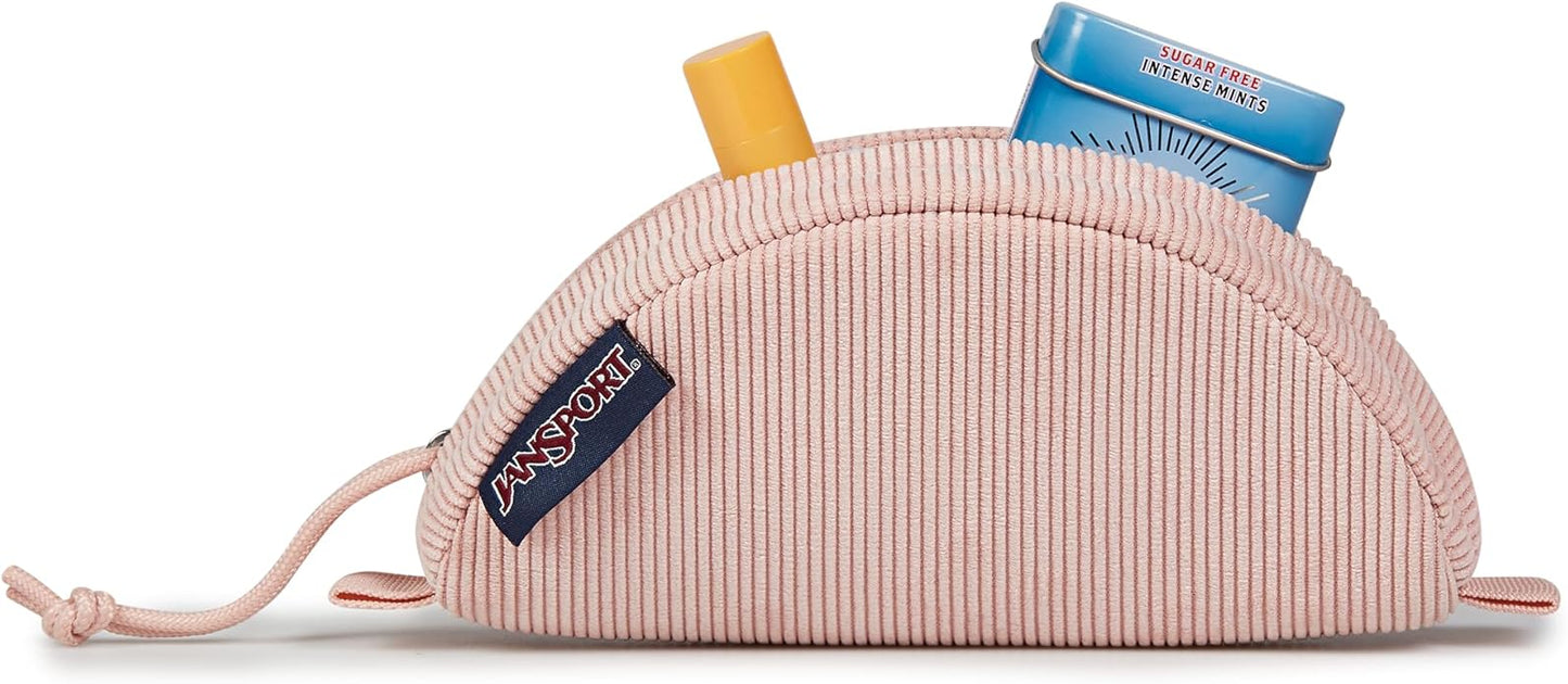 JanSport Luna Blue Compact Minimalist Semicircular Pouch