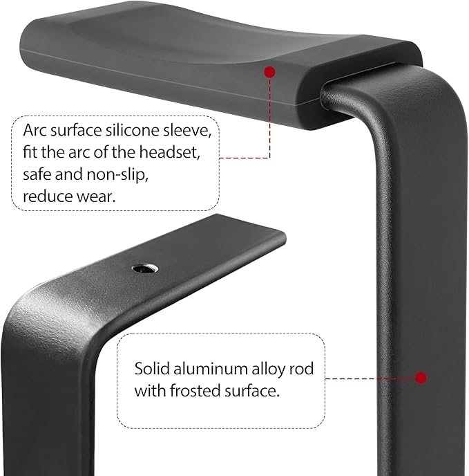 GEVO Headphone Stand for Desk - Wooden Headset Stand for Desk - Wooden Headphone Holder with Airpods Max and More
