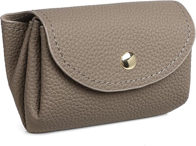 SENDEFN Leather Coin Purse for Women Small 3 Cash Change Pouch Holder Wallets