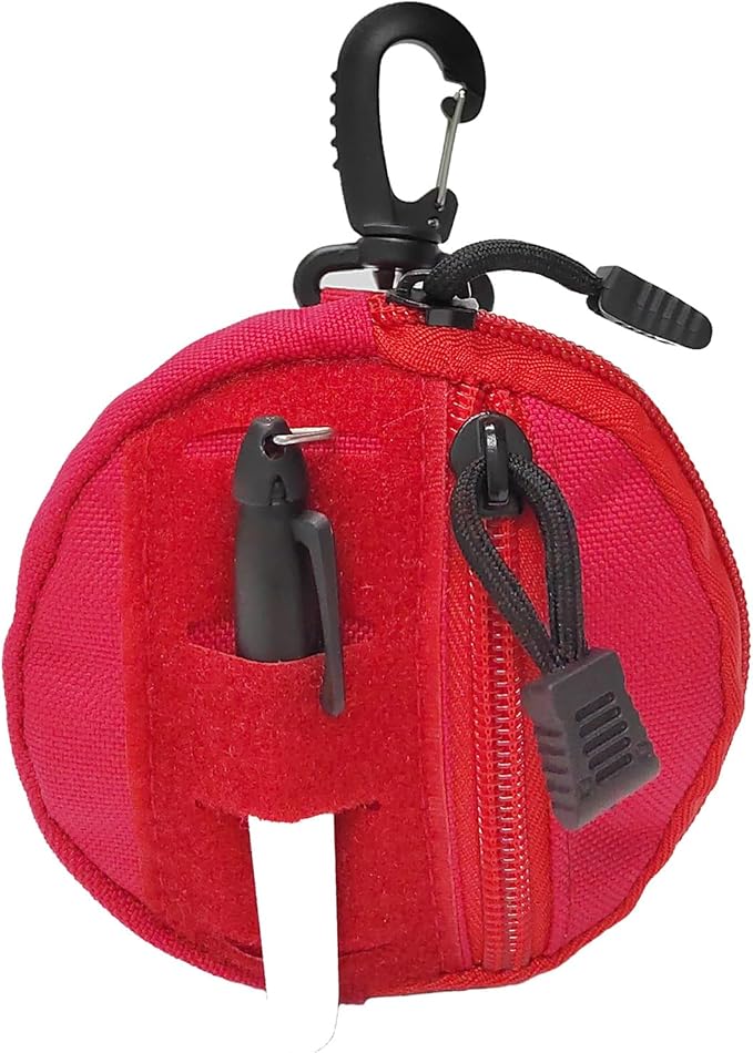1000D Laser Cut Molle Pouch EDC Pouch Tactical Round Zipper Bag Case Coin Pouches Coin Purse Keychain Little Change Wallet Wireless Headset Pack Gadget Bag