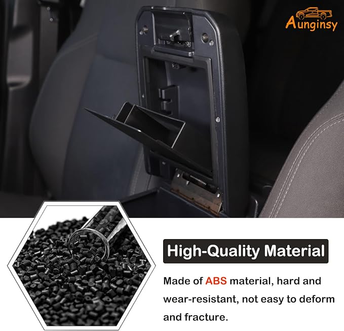 Aunginsy Armrest Console Storage Box Compatible with Toyota Tacoma 2016-2023 Center Console Handrail Privacy Storage Box Organizer Tray Insert Pallet Manager Accessories