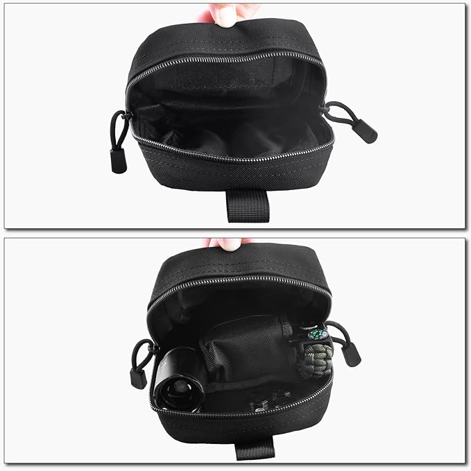 TRIWONDER Tactical Cigarette Pouch Molle Small Military Bag Battery Cigarette Case EDC Utility Card Holder Lighter Slot Mini Cigar Waist Pack