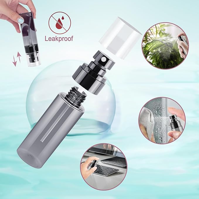 3PCS 80ml Mini Spray Bottles for Travel, Refillable Small Spray Bottle Set for Perfume, Hair Mist, Face - TSA Approved Travel Size Atomizer