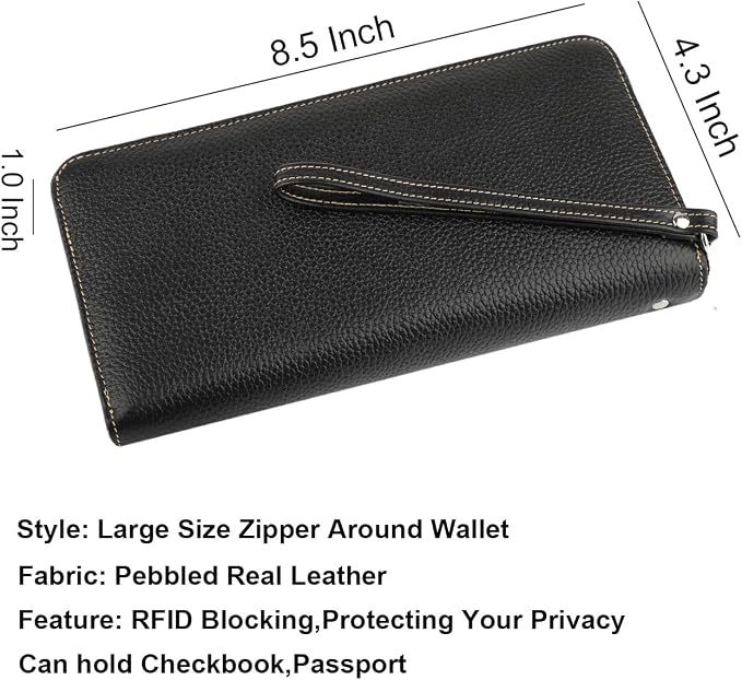 Lavemi Small Compact Women Wallet RFID Blocking Genuine Leather Bifold Purse with ID Windows