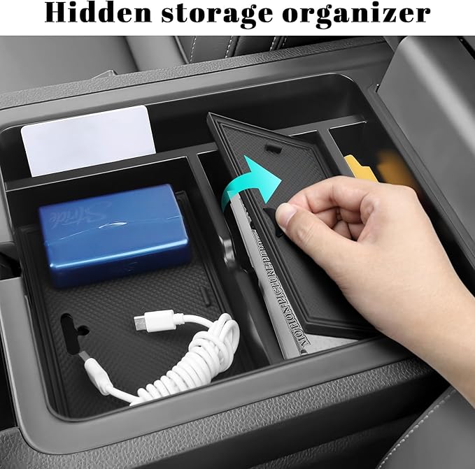 3PCS Center Console Organizer Compatible with Honda 2023-2025 2026 Pilot & 2024-2026 Passport & 2024 2025 Ridgeline Accessories Armrest Divider Hidden Box Organizer