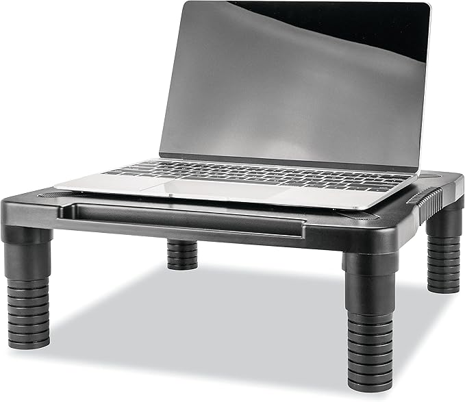Innovera IVR55010 13.13 in. x 13.5 in. x 4 in. Single Level Monitor Riser - Black