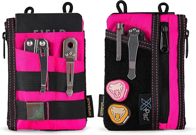 VIPERADE VE18 EDC Pouch, Pocket Organizer for Men, EDC Pocket Organizer, 3 Slots with 2 Zipper Pockets, Multitool Pouch