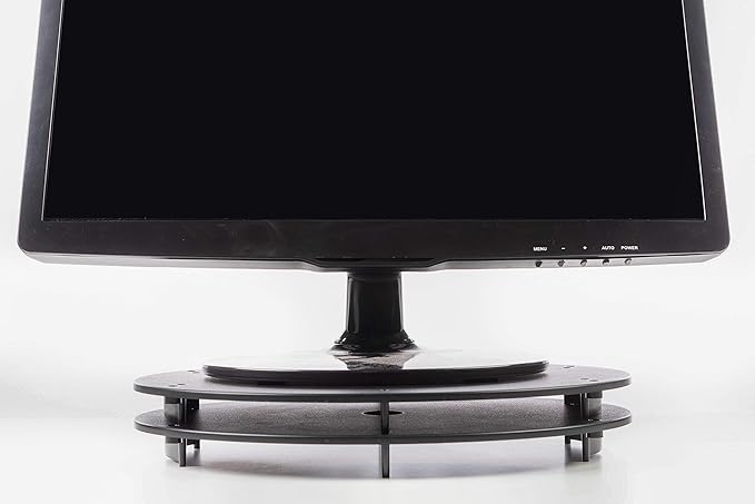 Vu Ryte Stackable 1 Inch Computer Monitor Riser Stand, Oval, Black, VUR 8800 Single Unit…