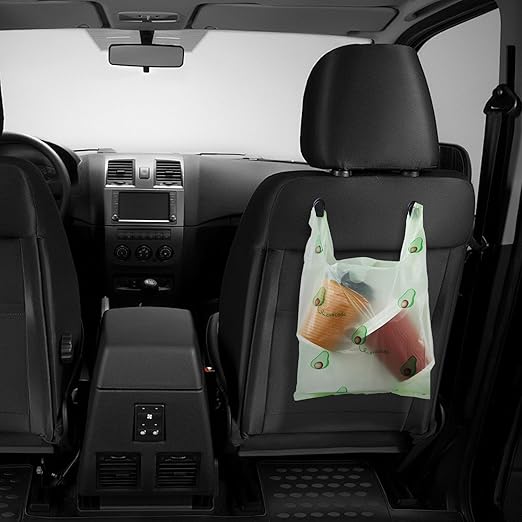 Car Trash Bag Hanging Disposable Car Garbage Bag Pack of 200 Small Auto Trash Bag for Car with 4 Hook for Car Kitchens Bedrooms Offices During Travel and Camping (Green)