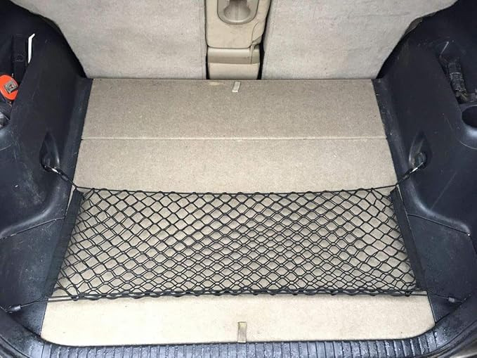 Rear Trunk Organizer Cargo Net for Toyota RAV4 2006-2018 - Floor Style Cargo Net for SUV - Premium Mesh Elastic Car Trunk Organizer Vehicle Carrier Storage-Compatible with Toyota RAV4