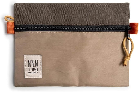 Topo Designs Accessory Bags, Travel Organizer Accessories for Smaller Items, Durable Storage Pouch, 3 Sizes, Fully Lined Pack Cloth (Medium, Woodland/Elmwood)